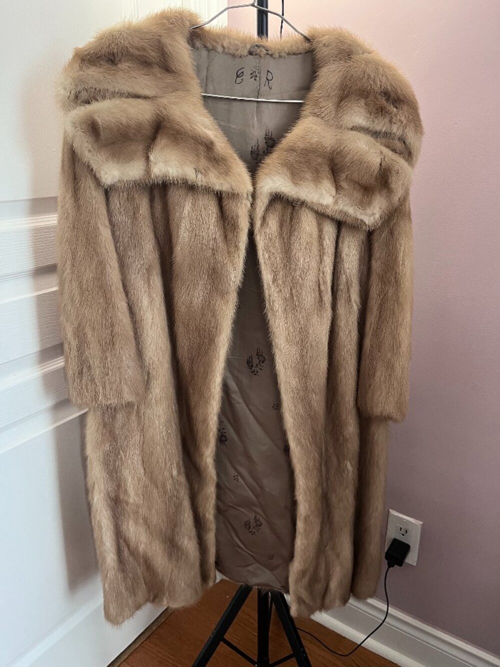 Vintage Genuine Mink Fur Coat - Autumn Haze Honey Brown